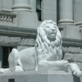 Outdoor home gate decoration stone sculpture marble guardian lion statue